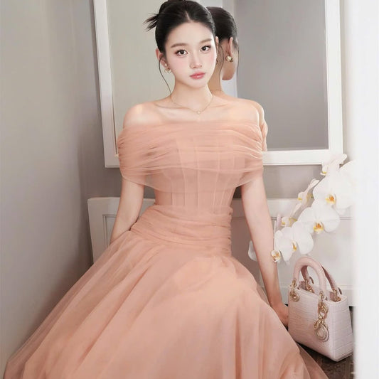 Peachy Tulle Dress