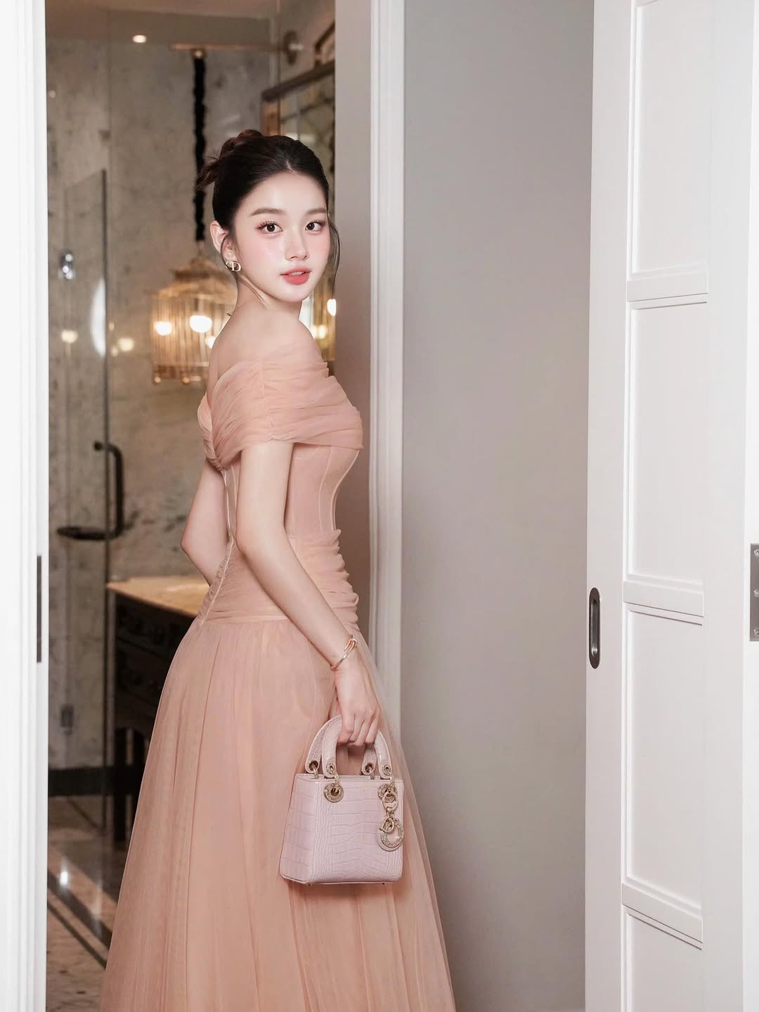 Peachy Tulle Dress